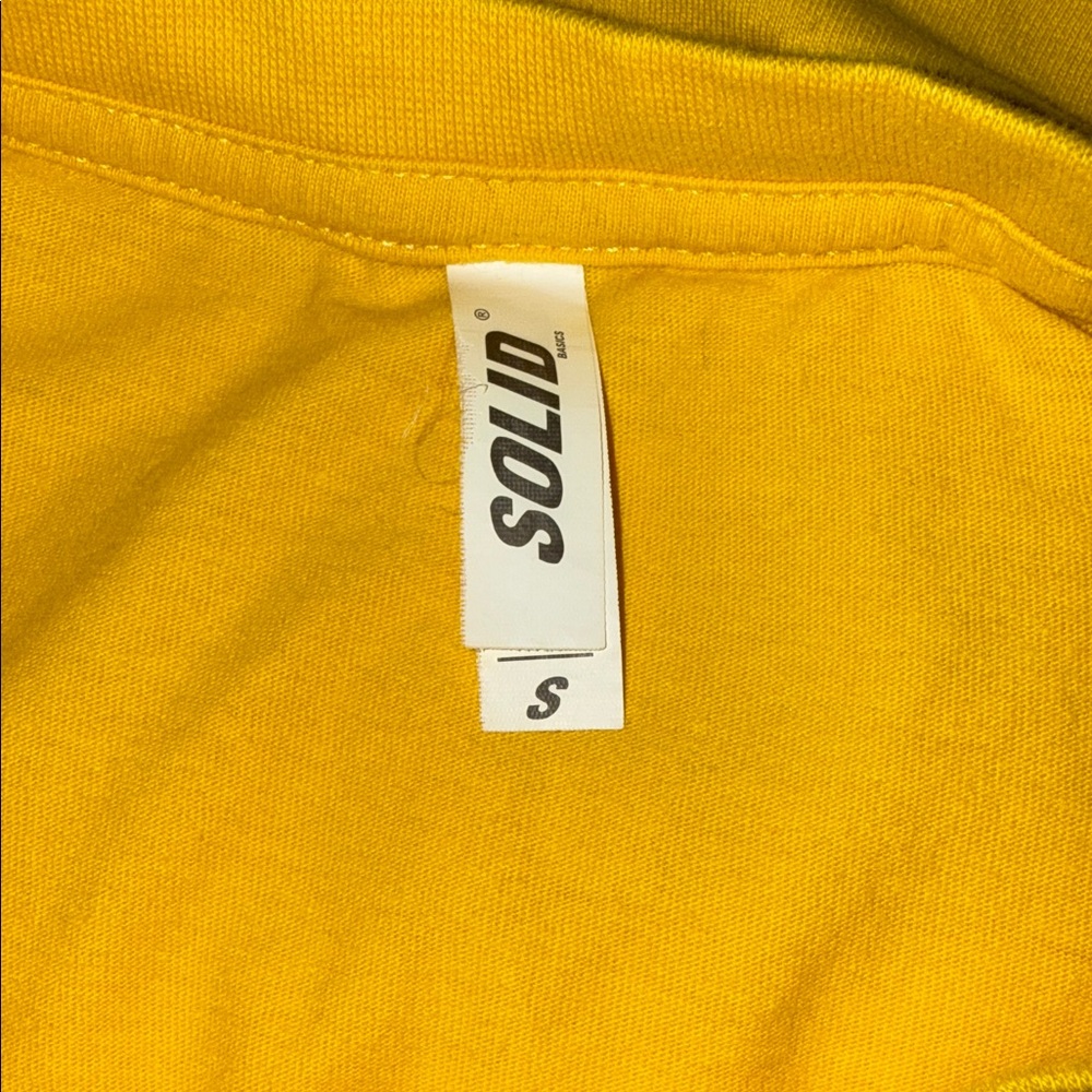 Solid Yellow Drip Tee - image 2